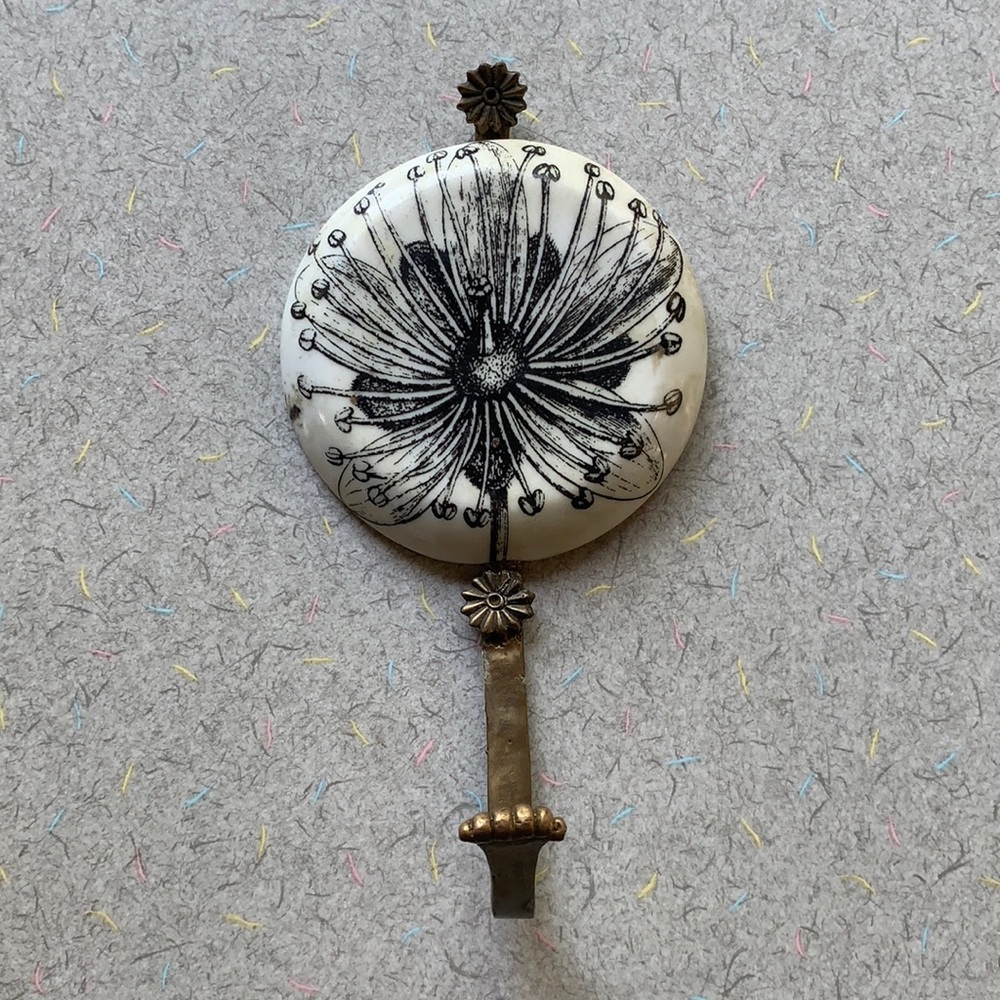 Ceramic Anthropologie wall hook, repaired once